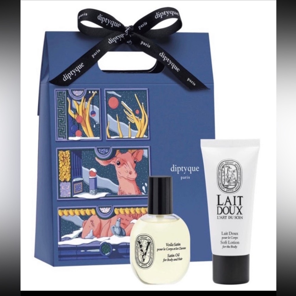 Set Diptyque stain oil for the body and hair 50ml&soft lotion for the body .New